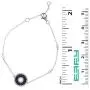 Effy 14K White Gold Sapphire & Black/White Diamond Circle Bracelet, 0.68 TCW