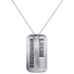 Wolverine X-Men James Logan Metal Pendant Chain Dog Tag Necklace