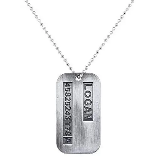 Wolverine X-Men James Logan Metal Pendant Chain Dog Tag Necklace Wolverine X-Men James Logan Metal Pendant Chain Dog Tag Necklace