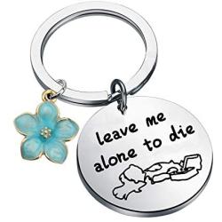 MAOFAED Funny Lilo Gift Leave Me Alone to Die Movie Theme Gift Hibiscus Charm Jewelry Gift for Fan