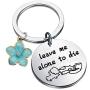 MAOFAED Funny Lilo Gift Leave Me Alone to Die Movie Theme Gift Hibiscus Charm Jewelry Gift for Fan