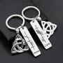 Gzrlyf ANAM Cara Keychain Set Soul Friend Gift Best Friend Keychain Set of 2 Soul Sister Gifts Celtic Gifts