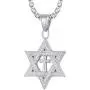 Richsteel Star of David Necklace for Men Women Stainless Steel/18K Gold Plated Hexagram Pendant with 22 Inches Chain Jewish Israel Jewelry