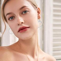 SA SILVERAGE 925 Sterling Silver Oval Twist French Wire Earrings for Women Teardrop Earrings
