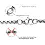 Monily 2-7mm 16-38In Square Rolo Stainless Steel Chain Necklace Round Box Necklace Men Women Jewelry