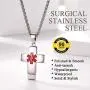 U7 Free Engrave Medical Alert ID Necklace Womens Mens Personalized Emergency Identification Jewelry Stainless Steel / 18K Gold Plated Customized Allergery/Name/Diabetes Pacemaker Dog Tags Pendant,22'' U7 Free Engrave Medical Alert ID Necklace Womens Mens Personalized Emergency Identification Jewelry Stainless Steel / 18K Gold Plated Customized Allergery/Name/Diabetes Pacemaker Dog Tags Pendant,22''