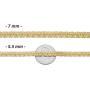 The Bling Factory 5.7mm-7.5mm 14k Gold Plated Flat Nugget Chain Necklace or Bracelet