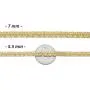 The Bling Factory 5.7mm-7.5mm 14k Gold Plated Flat Nugget Chain Necklace or Bracelet The Bling Factory 5.7mm-7.5mm 14k Gold Plated Flat Nugget Chain Necklace or Bracelet