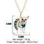 NEWEI Acrylic Sweet Chihuahua Dog Puppy Necklace Chain Pendant Collar Fashion Animal Pet Jewelry for Women Gifts Charm NEWEI Acrylic Sweet Chihuahua Dog Puppy Necklace Chain Pendant Collar Fashion Animal Pet Jewelry for Women Gifts Charm