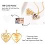 U7 Women Girls Photo Locket Pendant Heart/Round Shaped Fashion Jewelry 18K Gold Plated Necklace, with Custom Image or Text Engrave Service