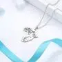 Besilver Jewmon Africa Map Pendant Necklace Charm Hip Hop Jewelry 925 Sterling Silver Hollow Life Tree Necklace for Women Men FP0078W