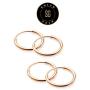SOLIDGOLD - 14K Endless Gold 12mm Infinity Hoop Sleeper Earrings 2-3 Pair Set | Yellow, Rose & White Gold