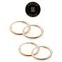 SOLIDGOLD - 14K Endless Gold 12mm Infinity Hoop Sleeper Earrings 2-3 Pair Set | Yellow, Rose & White Gold