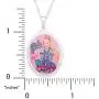 JoJo Siwa Jewelry for Girls, Silver Plated Girls Never Quit Oval Pendant Necklace, 18'' Chain JoJo Siwa Jewelry for Girls, Silver Plated Girls Never Quit Oval Pendant Necklace, 18'' Chain