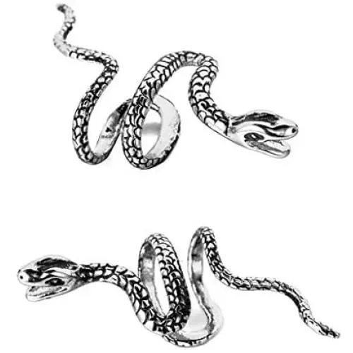 HONGTU Snake Earring Cuff Wraps Ear Clips No Piercing Women Girls Viper Fake Cheater Cartilage Helix Jewelry HONGTU Snake Earring Cuff Wraps Ear Clips No Piercing Women Girls Viper Fake Cheater Cartilage Helix Jewelry