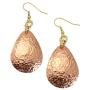 Hammered Copper Drop Earrings By John S Brana Handmade Jewelry Durable Copper Earrings