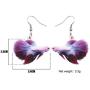 NEWEI Acrylic Floral Ocean Fish Earrings Big Dangle Drop Fashion Sea Animal Jewelry For Women Girl Gift Charm