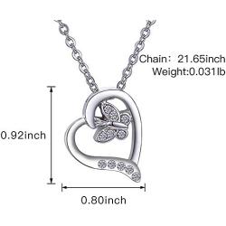 HooAMI Cremation Jewelry for Ashes Butterfly Pendant Memorial Urn Necklace