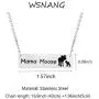 WSNANG Mama Animal Necklace Mama Moose Necklace Sweet Family Jewelry for Mother Grandma