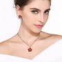 Rose Flower Necklace Earrings Set for Women 18K Gold Plated Hypoallergenic Jewelry Sets