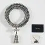 Chimok Full Stainless Steel Buddha Beads Necklace, Destiny Nepal Prayer Hand Bracelet,108 Buddhist Mala Beads for Meditation Prayer,Self Denfense Necklace Chimok Full Stainless Steel Buddha Beads Necklace, Destiny Nepal Prayer Hand Bracelet,108 Buddhist Mala Beads for Meditation Prayer,Self Denfense Necklace