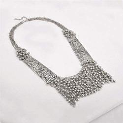 Zephyrr Afghani/Turkish Statement Beaded Long Necklace Tribal Junk Women Jewelry