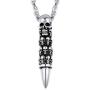 Richsteel Mens Skull/Skull Bullet/Devil Demon Pendant Necklace Stainless Steel/18K Gold Plated Punk Gothic Jewelry(with Gift Box)