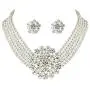 Audrey Hepburn style Faux Pearl Necklace Set Strand Ear clip Wedding Breakfast at Tiffanys for Women NL-001 Audrey Hepburn style Faux Pearl Necklace Set Strand Ear clip Wedding Breakfast at Tiffanys for Women NL-001