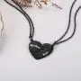 Ralukiia Mother and Son Heart Matching Necklace Set for 2 - Son to Mom Mother to Boys Graduation Back to School Birthday Jewelry