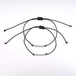 Morse Code Bracelets Jewelry Friendship Bracelets Couple Family Bracelet Valentine Day Gift 2Pcs Set
