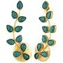 Efulgenz Indian Bollywood 14K Gold Plated Crystal Pearl Floral Leaf Dangle Drop Big Earrings Jewelry Set Efulgenz Indian Bollywood 14K Gold Plated Crystal Pearl Floral Leaf Dangle Drop Big Earrings Jewelry Set