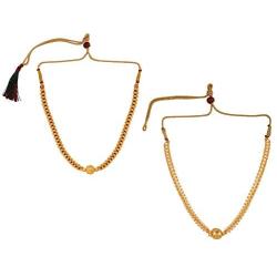 Efulgenz Indian Bollywood Traditional White Red Rhinestone Faux Ruby Pearl Designer Thusi Style Necklace in Antique 18K Gold Tone for Women and Girls (Style 4)