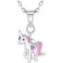 925 Sterling Silver Pink & White Unicorn Jewelry Set Earrings Necklace for Girls 925 Sterling Silver Pink & White Unicorn Jewelry Set Earrings Necklace for Girls