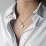 Trendsmax Heart Love Initial Letter A to Z Alphabet Pendant Necklace Gift for Women Girls Gold Plated Stainless Steel Rolo Link Chain Necklace Length Personalized