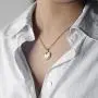 Trendsmax Heart Love Initial Letter A to Z Alphabet Pendant Necklace Gift for Women Girls Gold Plated Stainless Steel Rolo Link Chain Necklace Length Personalized
