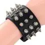 2Pcs Punk Leather Spike Studded Bracelet Set Rivet Biker Strap Leather Cuff Wrap Bangle Bracelet Wide Snap Button Bracelets for Unisex 2Pcs Punk Leather Spike Studded Bracelet Set Rivet Biker Strap Leather Cuff Wrap Bangle Bracelet Wide Snap Button Bracelets for Unisex