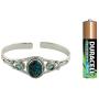 NOVICA 925 Sterling Silver Cuff Bracelet with Reconstituted Turquoise and Blue Topaz Azure Heavens