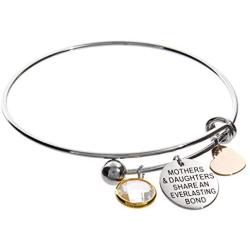 Jewelry Nexus Mothers & Daughters Share an Everlasting Bond Heart Charm Bracelet