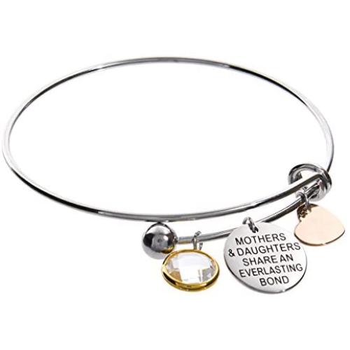 Jewelry Nexus Mothers & Daughters Share an Everlasting Bond Heart Charm Bracelet