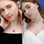 SISMIURRA Zodiac Coin Pendant Necklace 18K Gold Plated Lapis Lazuli 5A CZ 12 Constellation Necklace Personalized Jewelry for Women