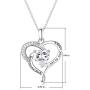 Bellrela Sterling Silver I Love You to The Moon and Back Necklace Heart Love Pendant Necklace