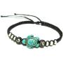 Exotic & Trendy Jewelry, Books and More Turtle Hemp Bracelet-Black Bracelet with Turtle in Turquoise Color-Hawaiian Sea Turtle Bracelet-Hemp Bracelet