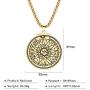 VASSAGO Gold Talisman Key of Solomon Seal Pendant Necklace Hermetic Enochian Kabbalah Pagan Wiccan Jewelry Amulet Necklaces Chain for Men and Women