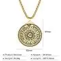 VASSAGO Gold Talisman Key of Solomon Seal Pendant Necklace Hermetic Enochian Kabbalah Pagan Wiccan Jewelry Amulet Necklaces Chain for Men and Women VASSAGO Gold Talisman Key of Solomon Seal Pendant Necklace Hermetic Enochian Kabbalah Pagan Wiccan Jewelry Amulet Necklaces Chain for Men and Women