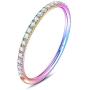 Gnznzko 16G Hypoallergenic Nose Rings Stainless Steel Hinged Seamless Septum Hoop Nose Ring Cartilage Daith Tragus Clicker Retainer Body Piercing Jewelry Clear CZ
