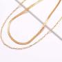 Gold Choker Necklace for Women Paperclip Chain Necklace Gold Beaded Necklace Set for Unisex
