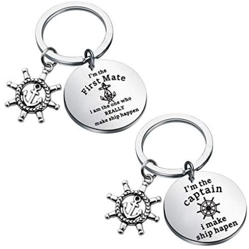 ENSIANTH Captain First Mate Ship Happen Keychain Funny Boating Gifts Sailing Gifts Nautical Gifts Gifts for Boaters, Sailors, Fishermen ENSIANTH Captain First Mate Ship Happen Keychain Funny Boating Gifts Sailing Gifts Nautical Gifts Gifts for Boaters, Sailors, Fishermen