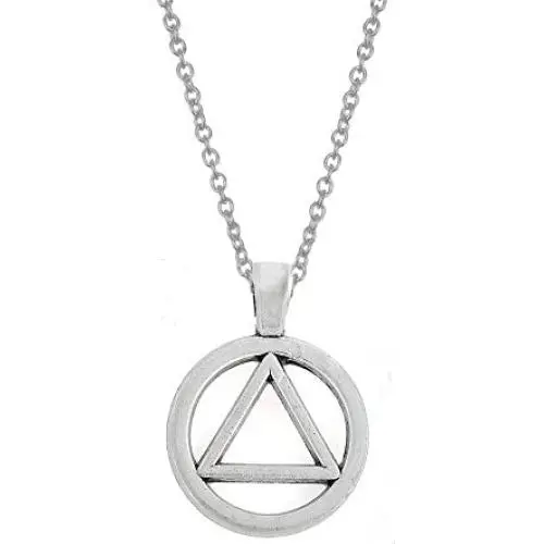 My Shape Zinc Alloy AA Symbol Alcoholics Anonymous Pendant Necklace Jewelry Gifts My Shape Zinc Alloy AA Symbol Alcoholics Anonymous Pendant Necklace Jewelry Gifts
