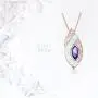 Sinlifu Created Opal Silver Pendant Necklace Amethyst Sapphire Jewelry Gifts for Women
