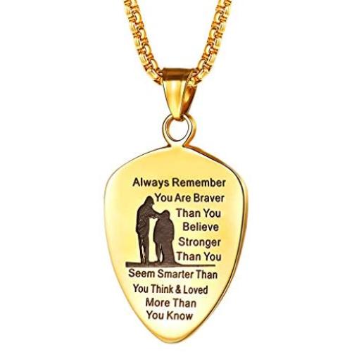 FaithHeart Shield of Faith Ephesians 6:16-17/Ephesians 6:10 Pendant Necklace Stainless Steel Joshua 1:9 Cross Amulet Necklace, Customize Available (Send Brand Box)